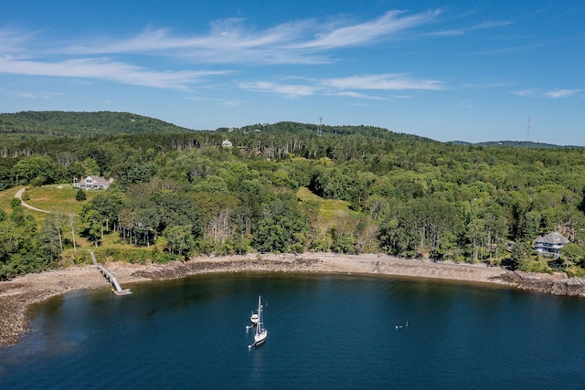 286 Atlantic Hwy, Northport, ME 04849 - drone / aerial view of a forest and a nearby body of water