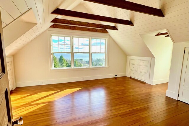 286 Atlantic Hwy, Northport, ME 04849 - additional living space with hardwood / wood-style floors and baseboards