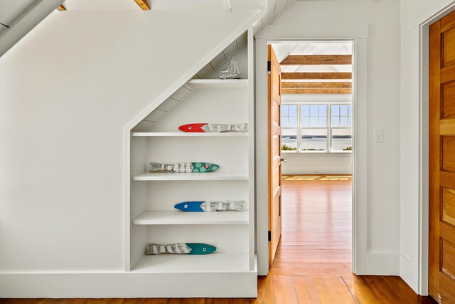 286 Atlantic Hwy, Northport, ME 04849 - corridor with wood finished floors