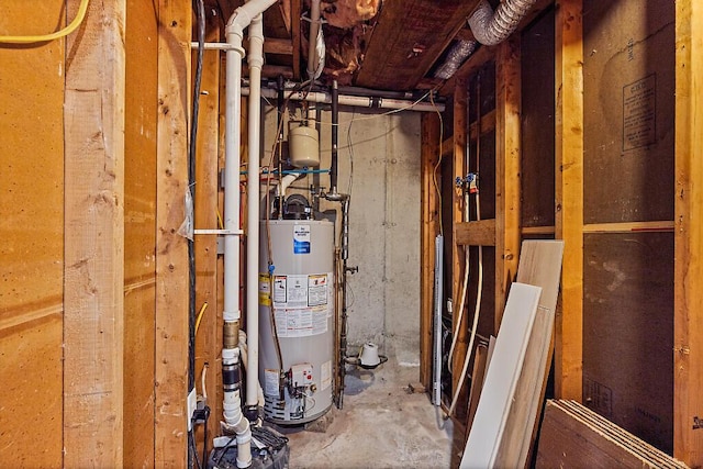 7 Philip Ave, Augusta, ME 04330 - utility room featuring gas water heater
