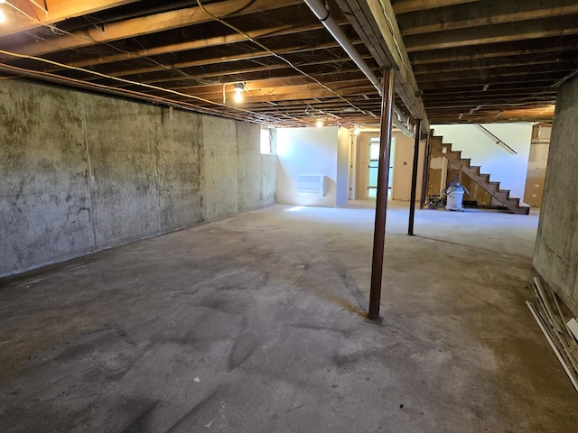 237 Bangor Rd, Unity, ME 04988 - below grade area featuring stairs