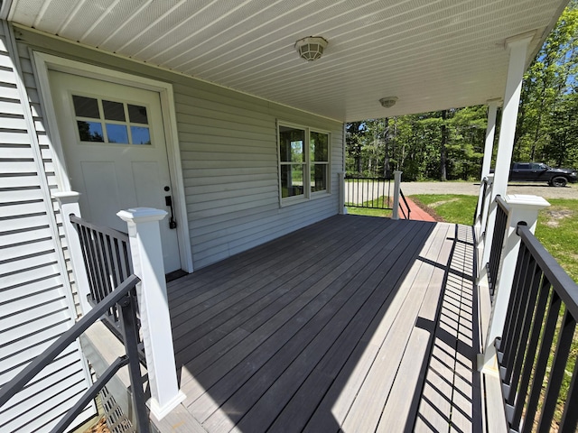 237 Bangor Rd, Unity, ME 04988 - view of wooden porch