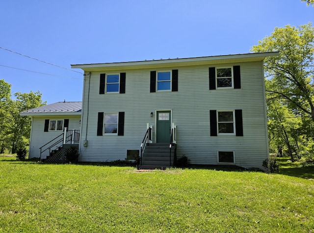 237 Bangor Rd, Unity, ME 04988 - view of front of house with a front yard and metal roof