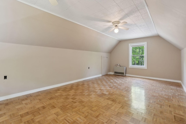 10 Ledge Hill Rd, Gorham, ME 04038 - additional living space featuring baseboards, lofted ceiling, and a ceiling fan