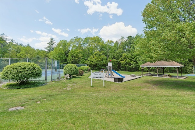 10 Ledge Hill Rd, Gorham, ME 04038 - view of yard featuring a gazebo