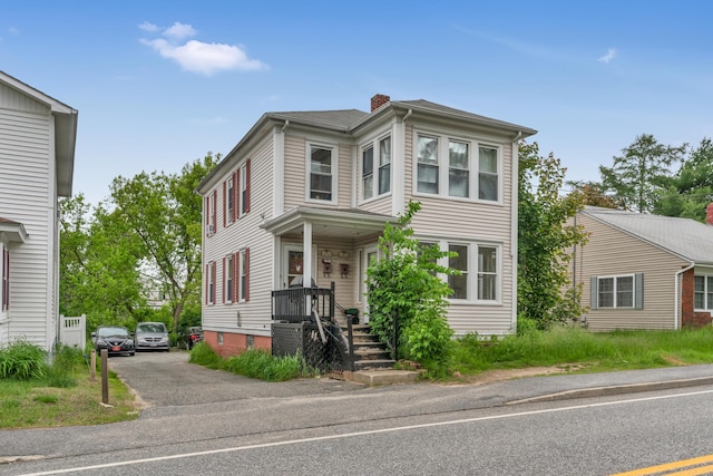74 King Ave, Lewiston, ME 04240 - view of front of property featuring a chimney