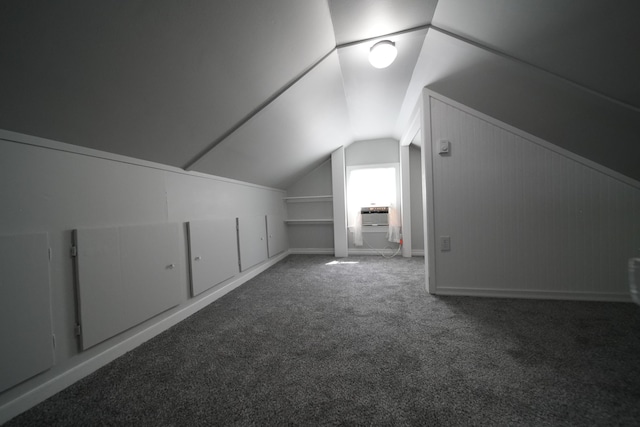 6 Pleasant Ct, Houlton, ME 04730 - bonus room with vaulted ceiling, carpet flooring, and built in shelves