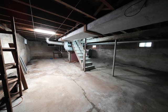 6 Pleasant Ct, Houlton, ME 04730 - basement with stairs