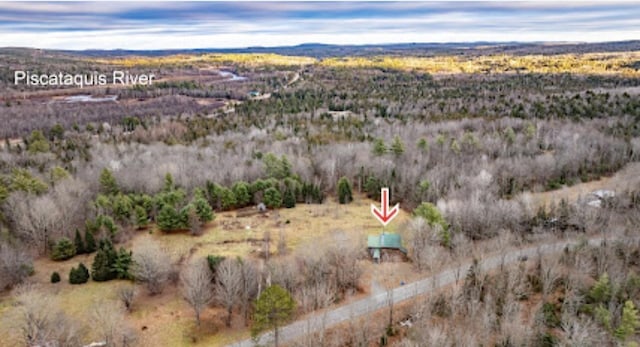 20 Monument Rd, Abbot, ME 04406 - aerial overview of property's location with rural landscape