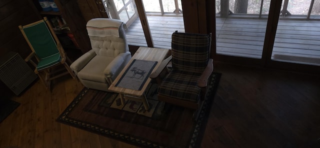 1261 Turkey Tail Rd Unit T4, Indian Purchase Twp, ME 04462 - sitting room featuring hardwood / wood-style floors