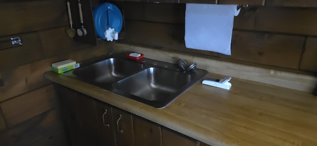 1261 Turkey Tail Rd Unit T4, Indian Purchase Twp, ME 04462 - kitchen view of a sink and light countertops