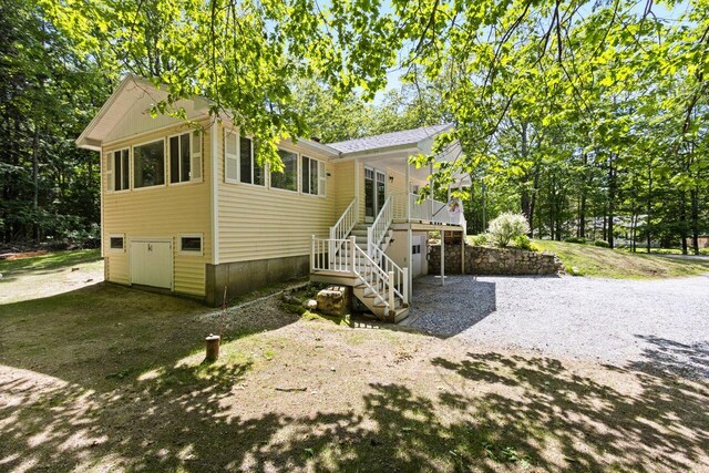 30 Ring Landing Rd, Casco, ME 04015 - view of front of home featuring stairs