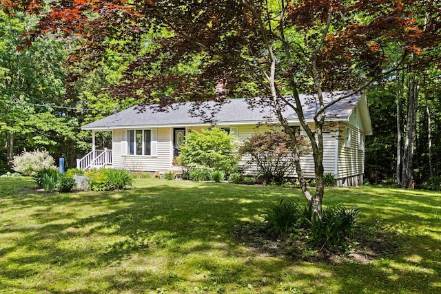30 Ring Landing Rd, Casco, ME 04015 - view of front of home featuring a front yard