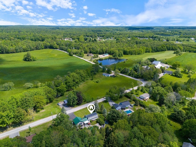18 Tibbetts Ln, Lyman, ME 04002 - aerial overview of property's location featuring a forest and a large body of water