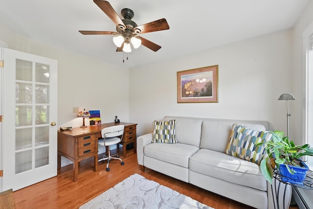 40 Camden Ct Unit 40, Bangor, ME 04401 - office with wood finished floors, ceiling fan, and healthy amount of natural light