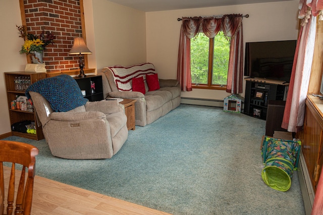 3 Lakeview Ln S, Standish, ME 04084 - living room with baseboard heating and wood finished floors