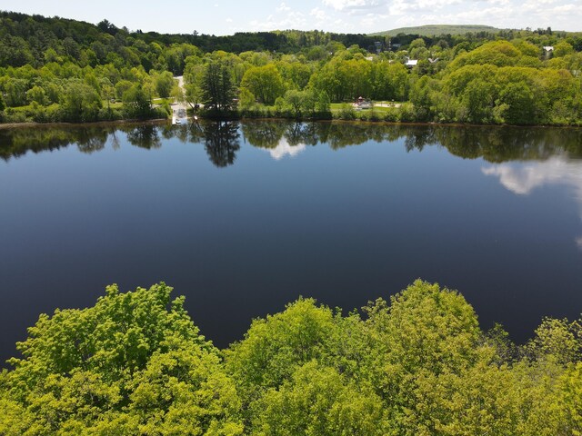 57 River Rd, Norridgewock, ME 04957 - aerial view of a heavily wooded area and a nearby body of water