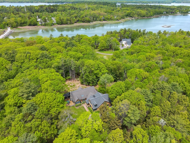 10 Pemasong Ln, Yarmouth, ME 04096 - drone / aerial view of a forest and a nearby body of water