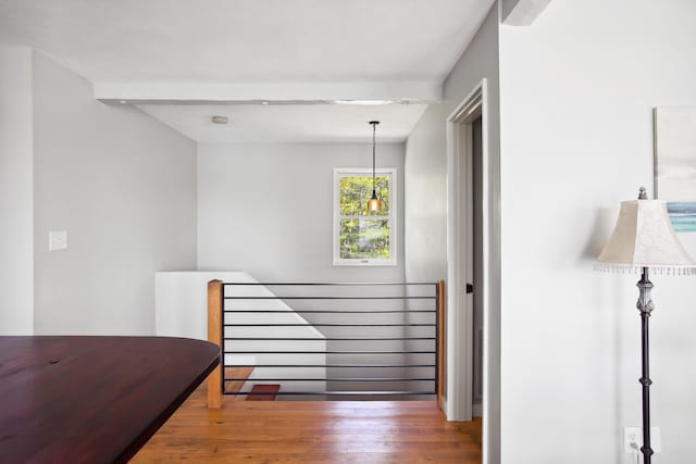 142 Fortunes Rocks Rd, Biddeford, ME 04005 - hall featuring an upstairs landing and wood finished floors