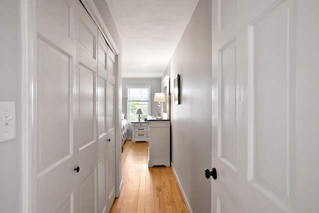 142 Fortunes Rocks Rd, Biddeford, ME 04005 - hallway featuring light wood-type flooring and baseboards