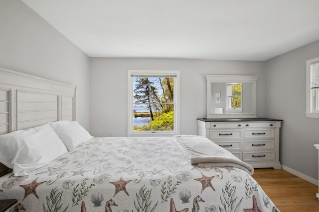 142 Fortunes Rocks Rd, Biddeford, ME 04005 - bedroom featuring wood finished floors, multiple windows, and baseboards
