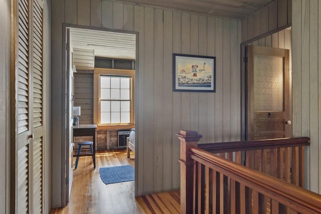 1 Mouse Is, Southport, ME 04576 - hall featuring wooden walls and light wood-type flooring