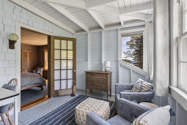 1 Mouse Is, Southport, ME 04576 - sunroom / solarium with beamed ceiling