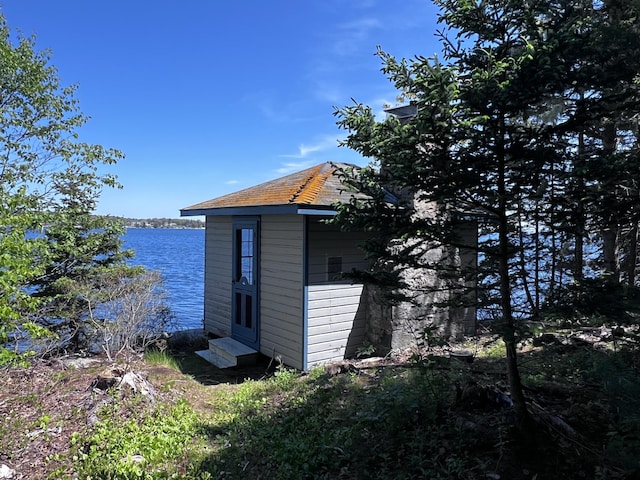 1 Mouse Is, Southport, ME 04576 - view of outbuilding featuring a water view