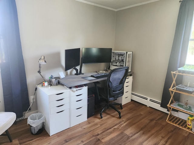 65 Pearce Ave, Houlton, ME 04730 - home office with ornamental molding and wood finished floors