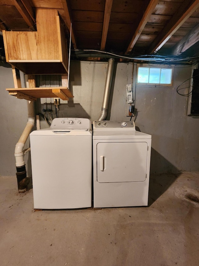 51 Francis St, Waterville, ME 04901 - washroom featuring separate washer and dryer