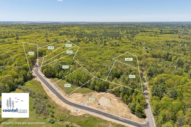 13 Coastal Pnes, Cumberland, ME 04021 - view of property location with a forest and property parcel outlined