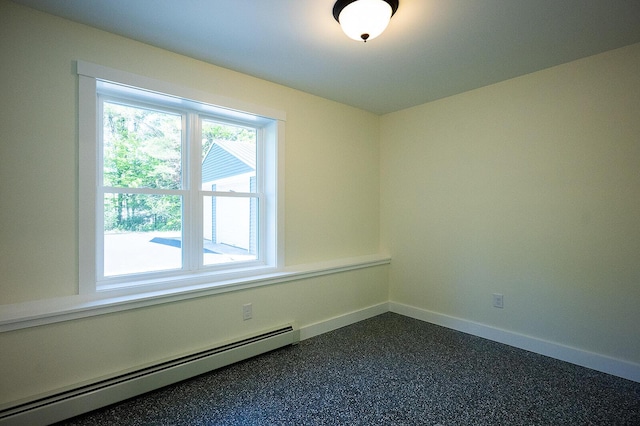 74 Hebron Rd, Paris, ME 04281 - spare room featuring baseboard heating, baseboards, and light speckled floor