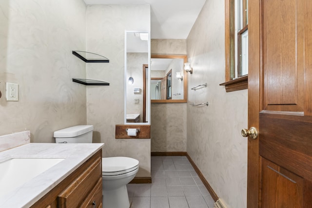 117 Taylor Woods Rd, Belgrade, ME 04917 - bathroom featuring toilet, tile patterned flooring, and vanity