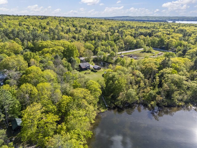 117 Taylor Woods Rd, Belgrade, ME 04917 - aerial view of property's location featuring a heavily wooded area and a nearby body of water