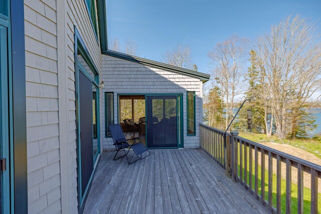 438 Oak Point Rd, Trenton, ME 04605 - view of wooden deck