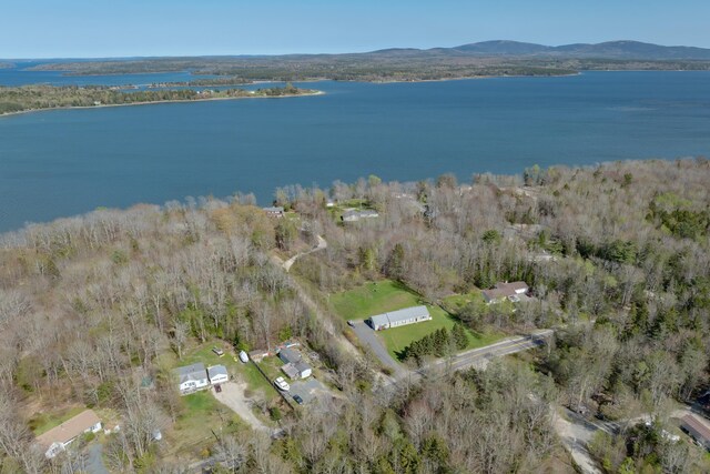 438 Oak Point Rd, Trenton, ME 04605 - aerial view of property's location with a water and mountain view