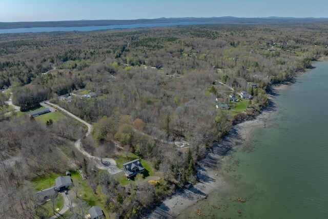 438 Oak Point Rd, Trenton, ME 04605 - aerial view of property and surrounding area with a forest and a large body of water