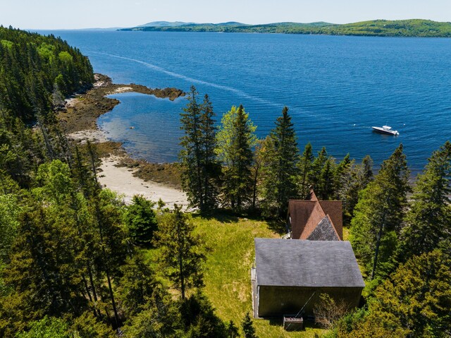 219 Willis Ln, Islesboro, ME 04848 - water view with a mountain backdrop