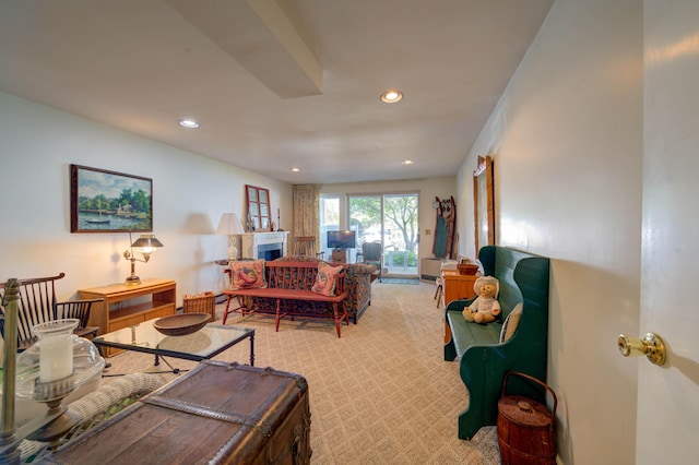 4 Goodridge Dr Unit 4, Naples, ME 04055 - living area featuring recessed lighting and carpet flooring