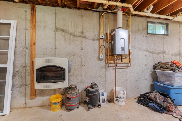 2451 Riverside Dr, Vassalboro, ME 04989 - below grade area with heating unit and water heater