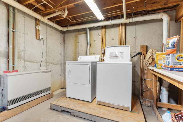 2451 Riverside Dr, Vassalboro, ME 04989 - unfinished basement with washing machine and clothes dryer
