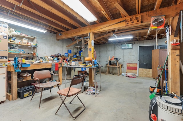 2451 Riverside Dr, Vassalboro, ME 04989 - unfinished basement with a workshop area