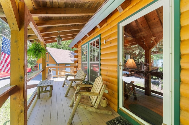 2451 Riverside Dr, Vassalboro, ME 04989 - view of wooden deck