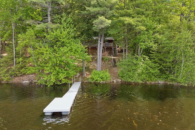 82 Harbor Rd, Naples, ME 04055 - dock area featuring stairway and a water view