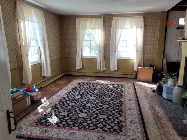 627 Waterville Rd, Skowhegan, ME 04976 - interior space featuring wallpapered walls