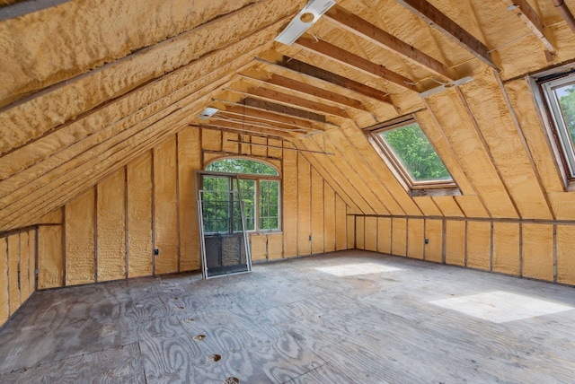 198 Range Rd, Cumberland, ME 04021 - unfinished attic with a skylight