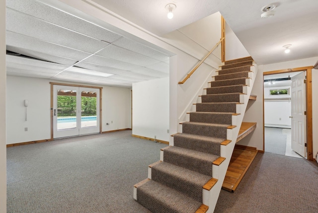 198 Range Rd, Cumberland, ME 04021 - stairs with carpet floors and baseboards