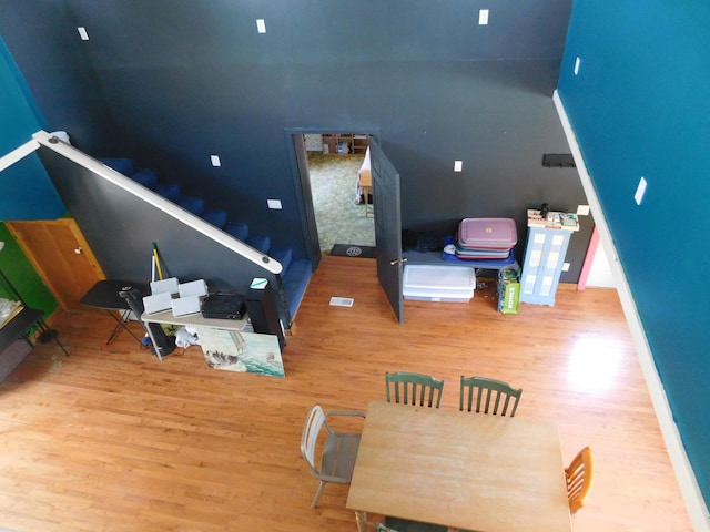 56 Allen St, Bangor, ME 04401 - dining space with wood finished floors, stairs, and baseboards