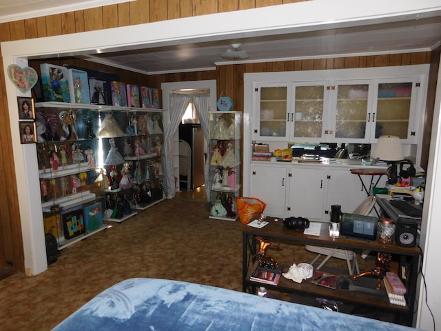 56 Allen St, Bangor, ME 04401 - carpeted office with wood walls