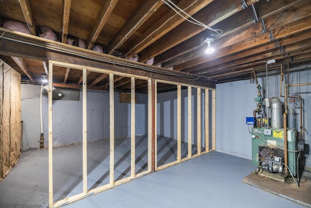 4 Scribner Cir, Lewiston, ME 04240 - unfinished below grade area with a heating unit